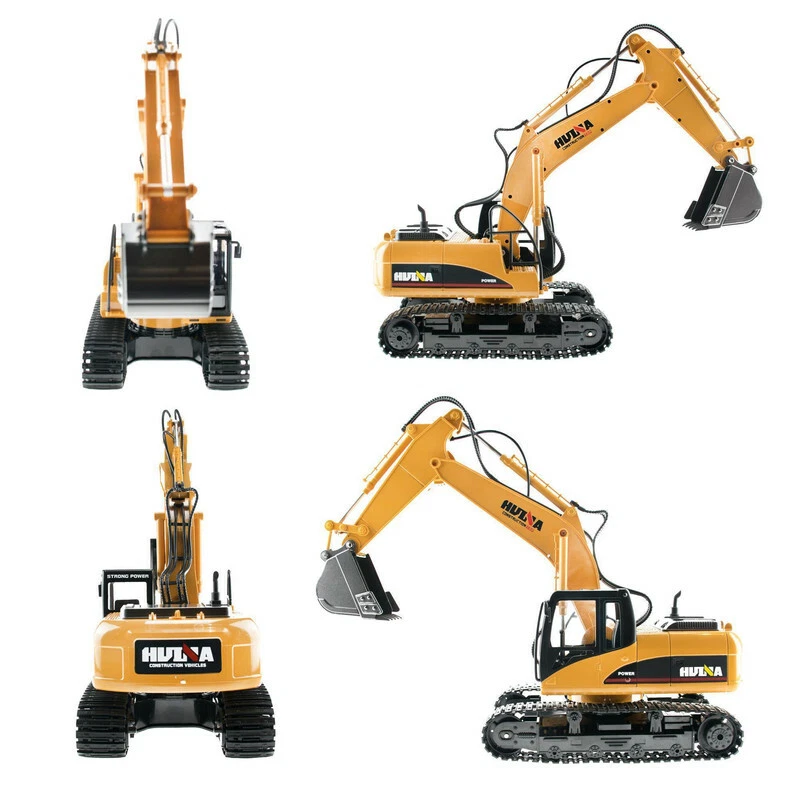 Escavatore Radiocomandato Hui Na 1550 Scala 1:14 15Ch 2.4 Ghz + Pinza - Immagine 3 di 4