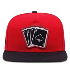 Four Aces Adjustable Hip-Hop Baseball Cap Snapback Hat Embroidered Logo