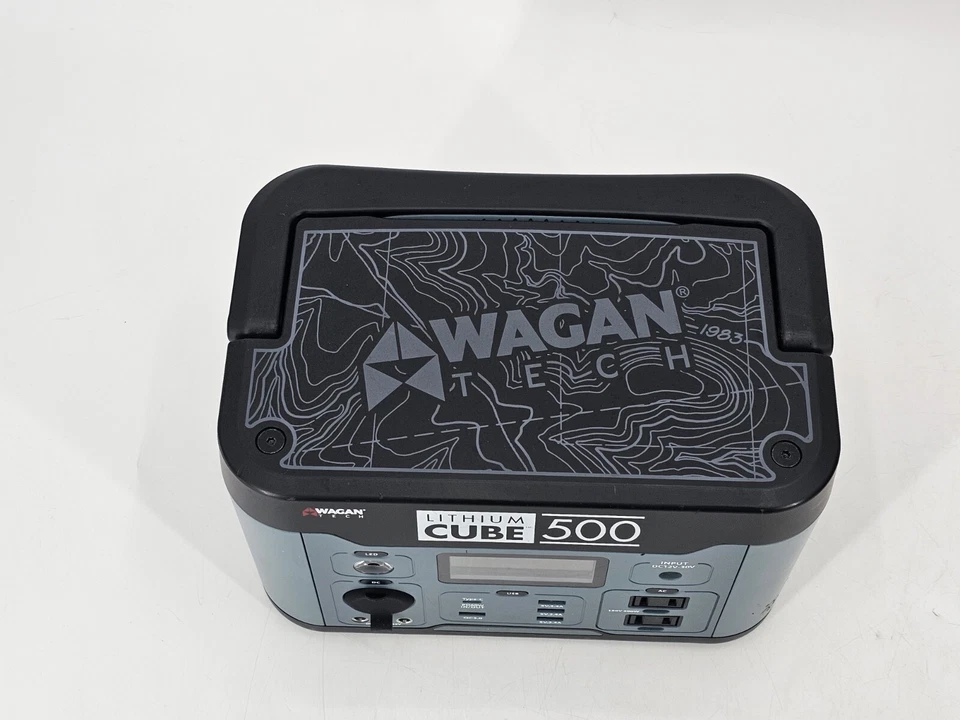 Wagan Tech 500-Watt Lithium Cube 500 Push Bottom Start Portable Power Station - Image 2 of 4