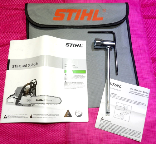 Original-Zubehör-Hersteller Stihl MS362 Handbuch, Kettensäge Schraubenschlüssel & Tork ~ NUR HANDBUCH & WERKZEUGE ~ NEU