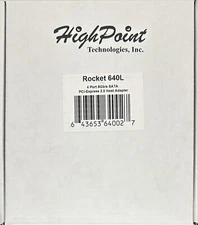 HighPoint Tech RocketRAID 640L 4-Channel 6Gb/sSATA PCIe 2.0 RAID Controller OPEN