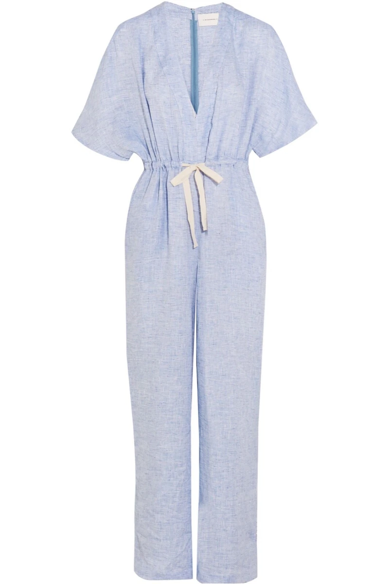 Solid and striped jumpsuit hotsell