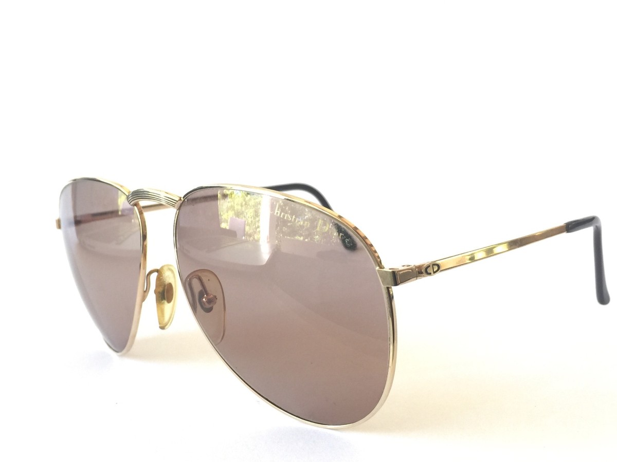 VINTAGE CHRISTIAN DIOR MONSIEUR 2252 GOLD FRAME SUNGLASSES 80'S