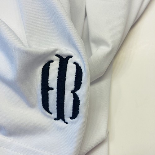 Holderness Bourne The Anderson Tailored Fit Polo Shirt PGA Show Sz Medium White - Picture 8 of 11