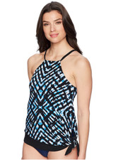 COASTAL BLUE Women's Swimwear Tankini Top SZ M NWT