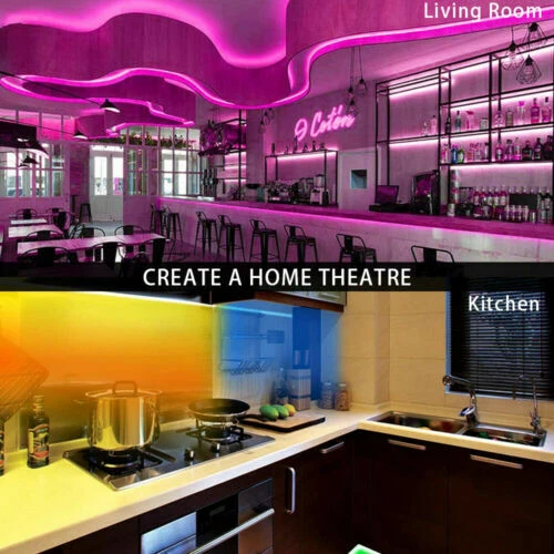 100 футов 66 футов светодиодная лента 5050 RGB Bluetooth пульт дистанционного управления для комнаты бара - Изображение 3 из 4