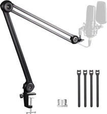 Microphone Boom Arm,Large Mic Arm 46 Inch with Desk Mount 5/8"To 3/8"Screw A