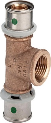 Viega Sanfix Fosta Sanfix P-T-Stück, d1 25, Rp 3/4, d2 25 Rotguss Modell 2117