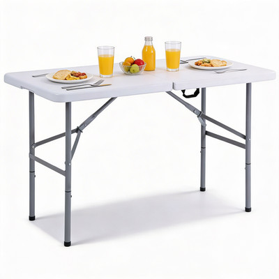 4FT STRAPAZIERFÄHIGER KLAPPTISCH TRAGBAR KUNSTSTOFF CAMPING GARTEN PARTY CATERING NEU