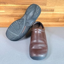 Merrell Encore Nova Smooth Brown Leather Clogs Womens US 8 Comfort Mules