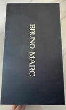 Bruno Marc Brown Leather Oxford Men's Dress Shoes Round Toe Lace Up Size 8
