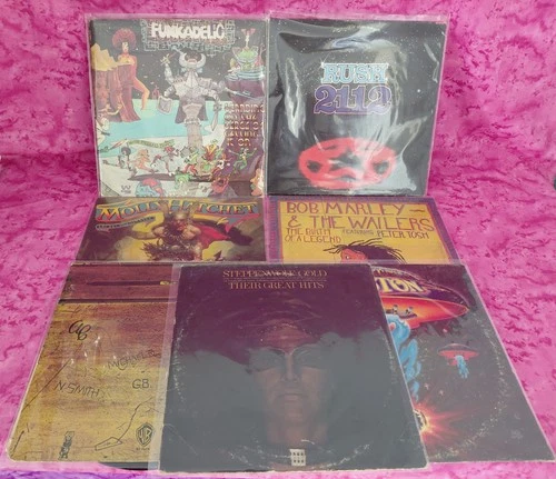 Lot of 7 Vintage Vinyls & 4 CDs - Marley, A. Cooper, Rush, Etc.
