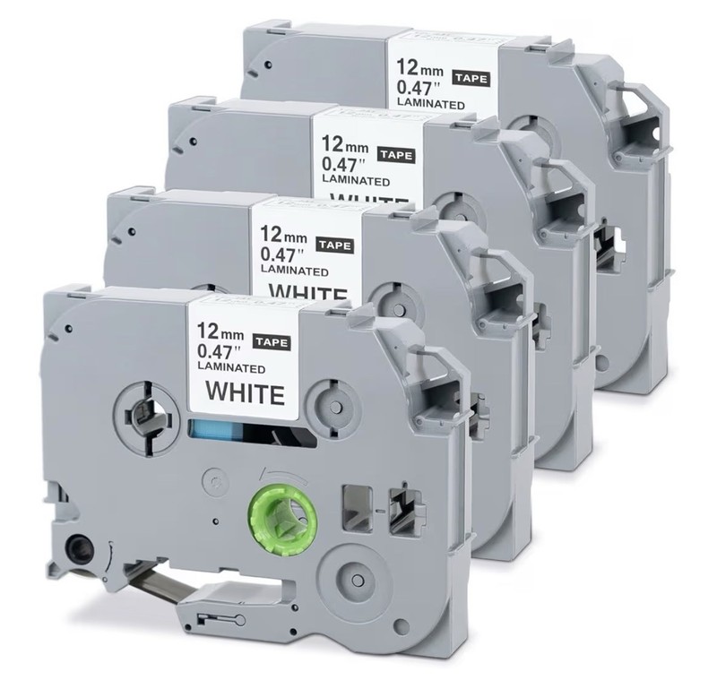 Compatible with Brother P-Touch Label Tape 12mm 0.47 Laminated Label Maker
