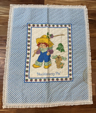 Strawberry Shortcake Huckleberry Pie Pupcake Baby Quilt Blanket Vintage 80s lace