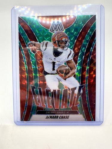 2025 Panini Mosaic - Elevate Ja'Marr Chase #14 Green Mosaic Prizm
