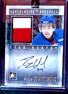 3/9 IN THE GAME  SUPERLATIVE PROSPECT AUTO PLUS PATCH.SILVER VERSION RYAN MURPHY