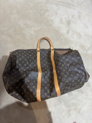 Louis Vuitton Keepall Bandouliere Duffle 55 Brown Canvas