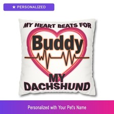 Custom Pet Paw Print Throw Pillow Personalized Name Decorative Cushion