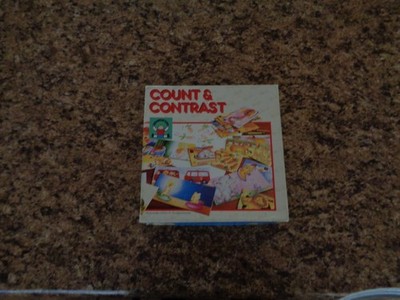 Vintage Discovery Toys Count & Contrast 20 Two-Piece Puzzles Opposites Numerals