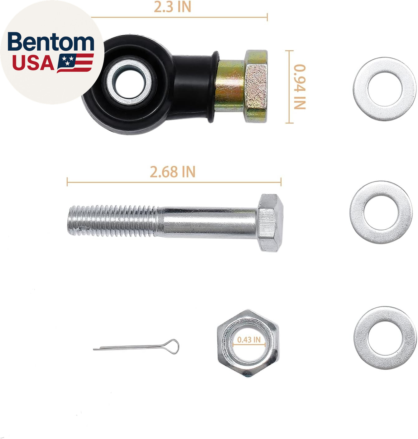 Tie Rod End Kit, Compatible with 1998-2004 Polaris Sportsman 335/400/500/600/700