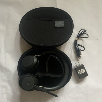 Jabra Evolve2 65 Wireless Bluetooth Headset w/ charger & Case Black