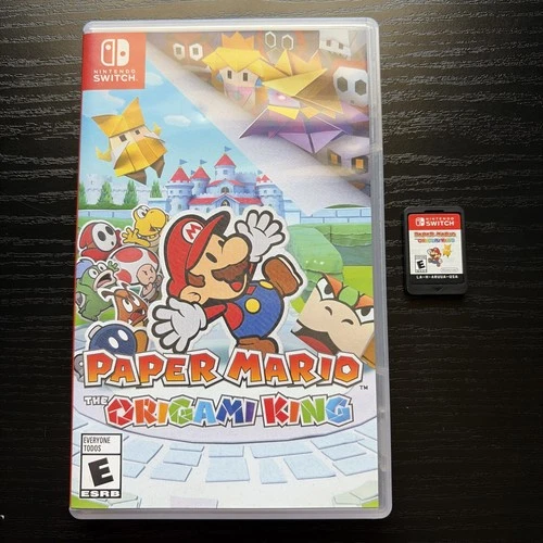 Paper Mario The Origami King (Nintendo Switch, 2020) Tested CLEAN CIB W/ Case