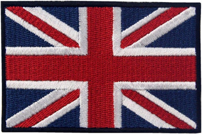 Parche bordado de la bandera de Inglaterra con la Union Jack britanica
