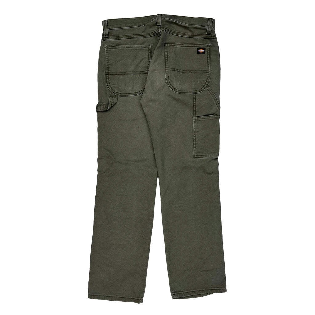 Dickies Carpenter Pants - 32W 30L Green Cotton Blend