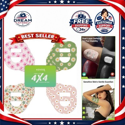 Omnipod 5 DASH Waterproof Flower Overpatches 16 Pack KOVOQ