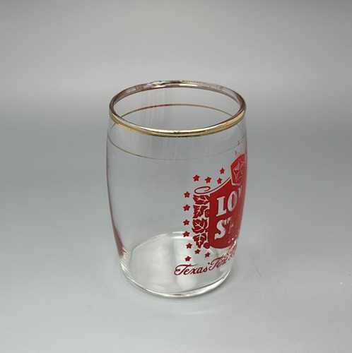 Lone Star Beer Barrel Glass / Vtg Barware Advertising / Man Cave Tavern Decor - Picture 2 of 10