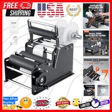 Manual Round Labeling Machine, 15-20pcs/min, Applicator for Round Bottles, Ad...