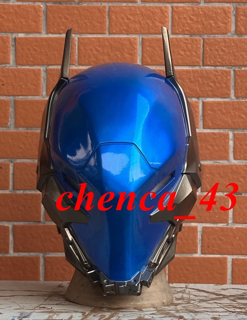 バットマン　アーカムナイト ヘルメット New Blue Arkham Knight Batman Jason Helmet FRP Cosplay Mask LED