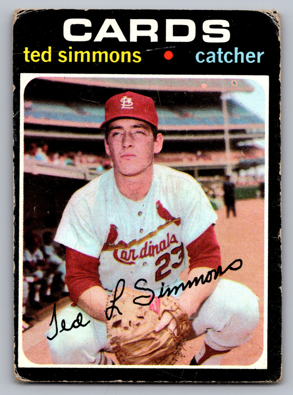 1971 TOPPS #117 TED SIMMONS ST. LOUIS CARDINALS ROOKIE