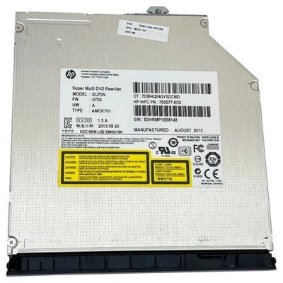 HP Probook 650 655 G1 CD/DVD Optical Disk Drive SU-208 740001-001 + Bezel 6510