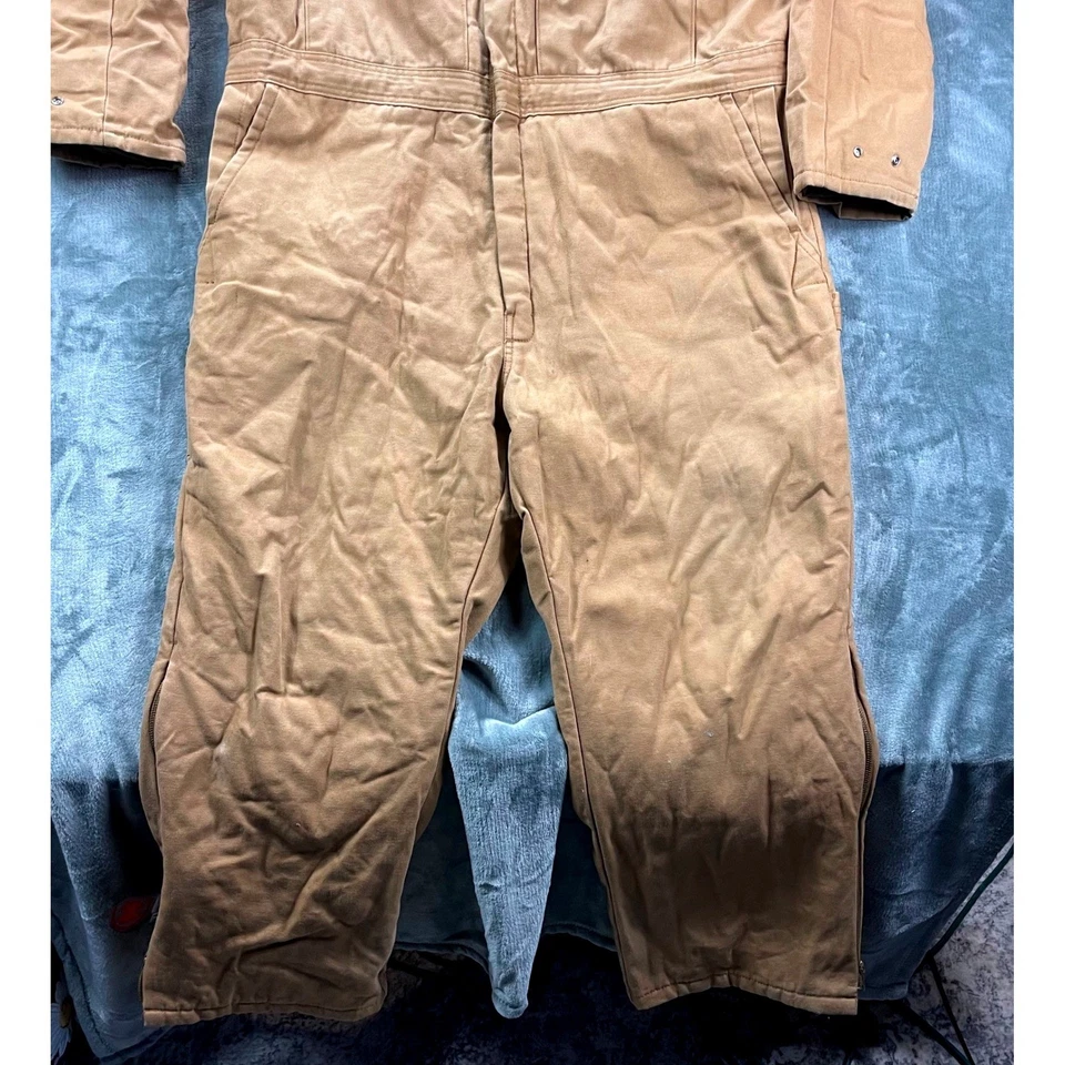 Monos aislantes para paredes al aire libre para hombre 2XL marrón cuello de pana ropa de trabajo Foto 4 de 4