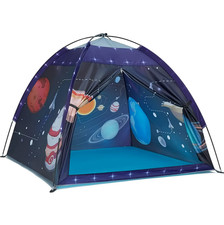Portable Kids Space World Play Tent Blue Indoor Outdoor Pop Up Playhouse