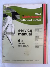 JOHNSON OMC 1974 OUTBOARD MOTOR SERVICE MANUAL 6HP