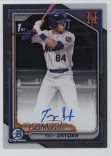 2024 Bowman Draft Chrome Prospect Trey Snyder #CPA-TSN Auto 19n6
