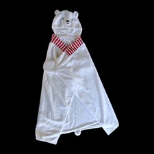 Wondershop White Faux Fur Polar Bear Hooded Blanket, 40" x 50"