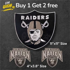 Raiders Las Vegas Logo Embroiderd Patch Large Sew/Iron on Buy 1 get 2 Free