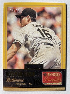 2013 Panini America s Pastime WEI-YIN CHEN Rookie Gold Parallel 23/25 Orioles