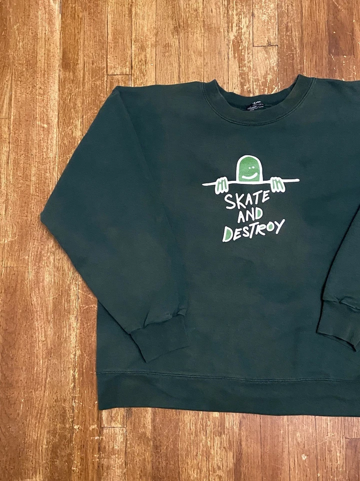 Sudadera De Colección Y2K Thrasher Skate & Destroy Estampado Gráfico Cuello Redondo Grande Foto 2 de 4