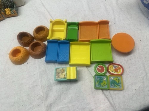 Vintage Fisher Price Little People Accessories Lot And Other Items