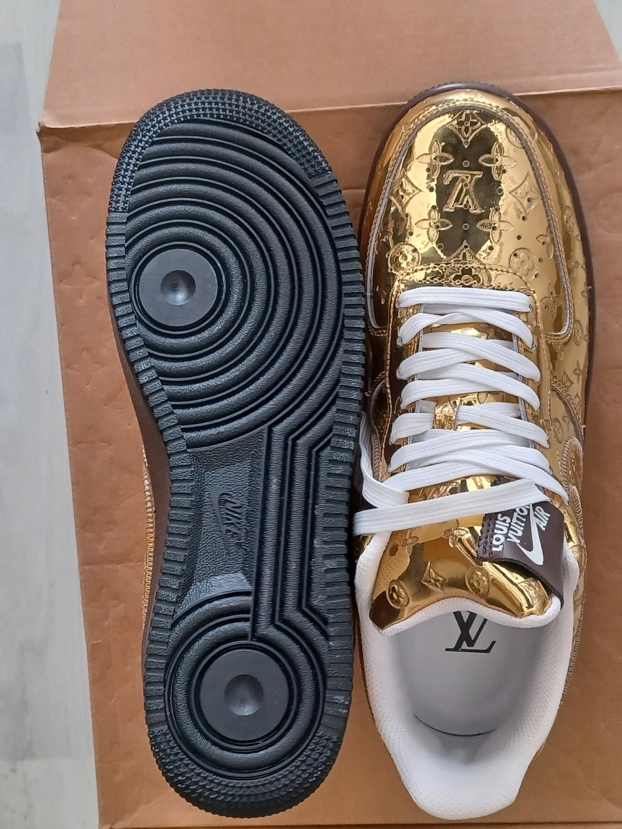 Nike Louis Vuitton x Air Force 1 Low Metallic Gold for Sale