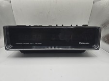 Vintage Panasonic Dual Alarm Date Digital Wood Grain Clock Radio Model RC-95 70s