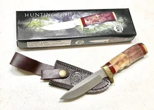 Chipaway Cutlery Hunting Skinning Fixed Blade Dagger Knife Leather Sheath Mint