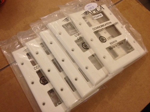 Decora Wall Plates White 3 Gang, lot of 5  - Bild 1 von 2