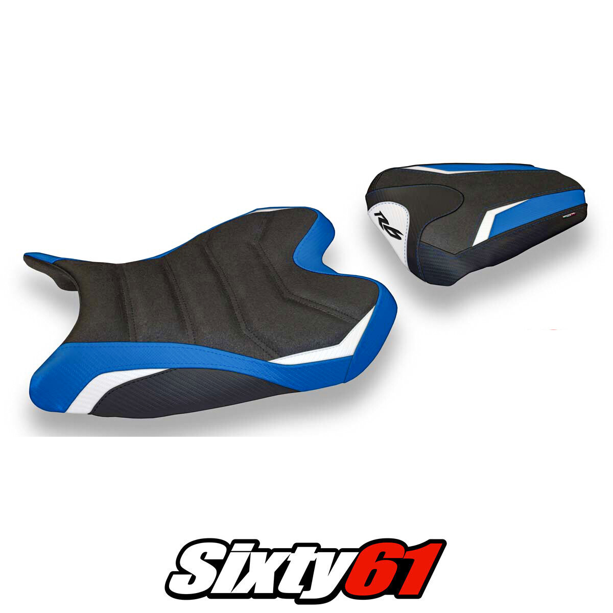 Yamaha YZF R6 2008-2014 2015 2016 Seat Cover Tappezzeria Ultragrip Blue White SE