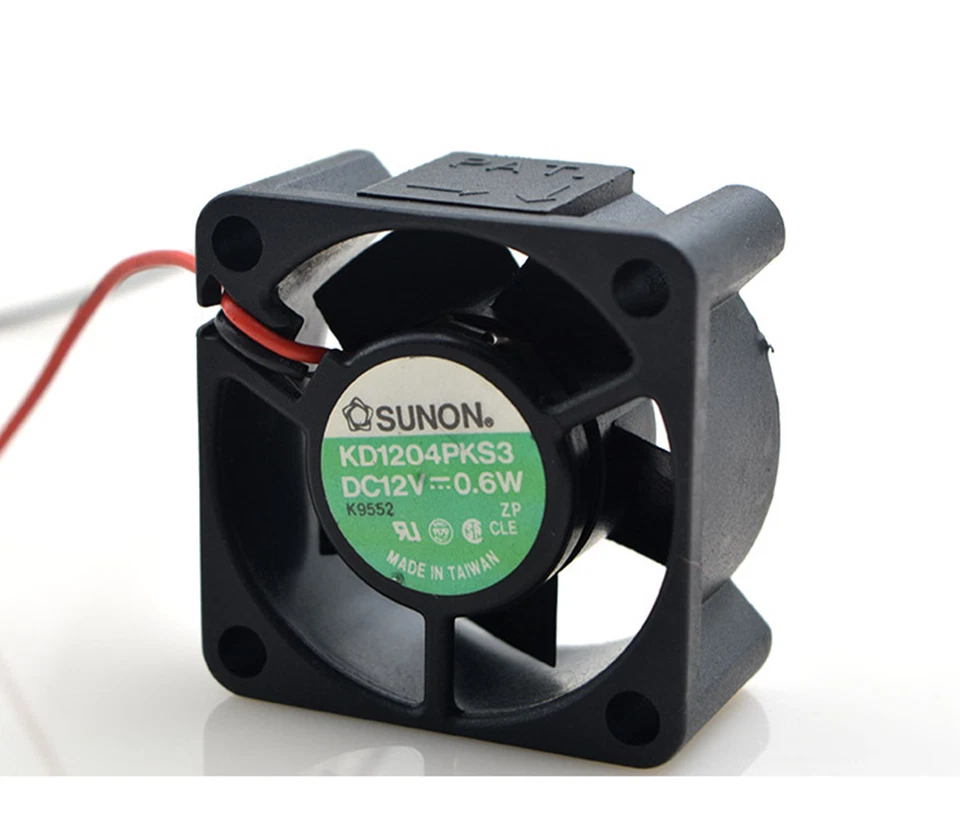 4CM 4020 12V 0.6W KD1204PKS3 SUNON Cooling Fan 2 pin 40x40x20mm 1.6"x1.6x0.8" - Image 3 of 4