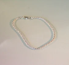 Giani Bernini Rope Link Chain Bracelet in Sterling Silver 6 1/4"